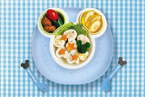 음식을 떨어트려도 쟁반 접시가 막아주는 디즈니베이비 미키마우스 식판세트/런치플레이트 