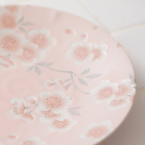 헨느 핑크 벚꽃 접시 24cm-1p